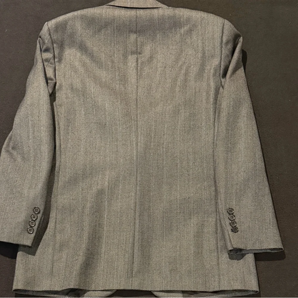 Pierre Cardin Men's Macys Wool 2 Button‎ Suit Jacket Sport Coat Grey Check